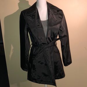 Colebrook Black Rain Jacket/Trench Coat Never Worn